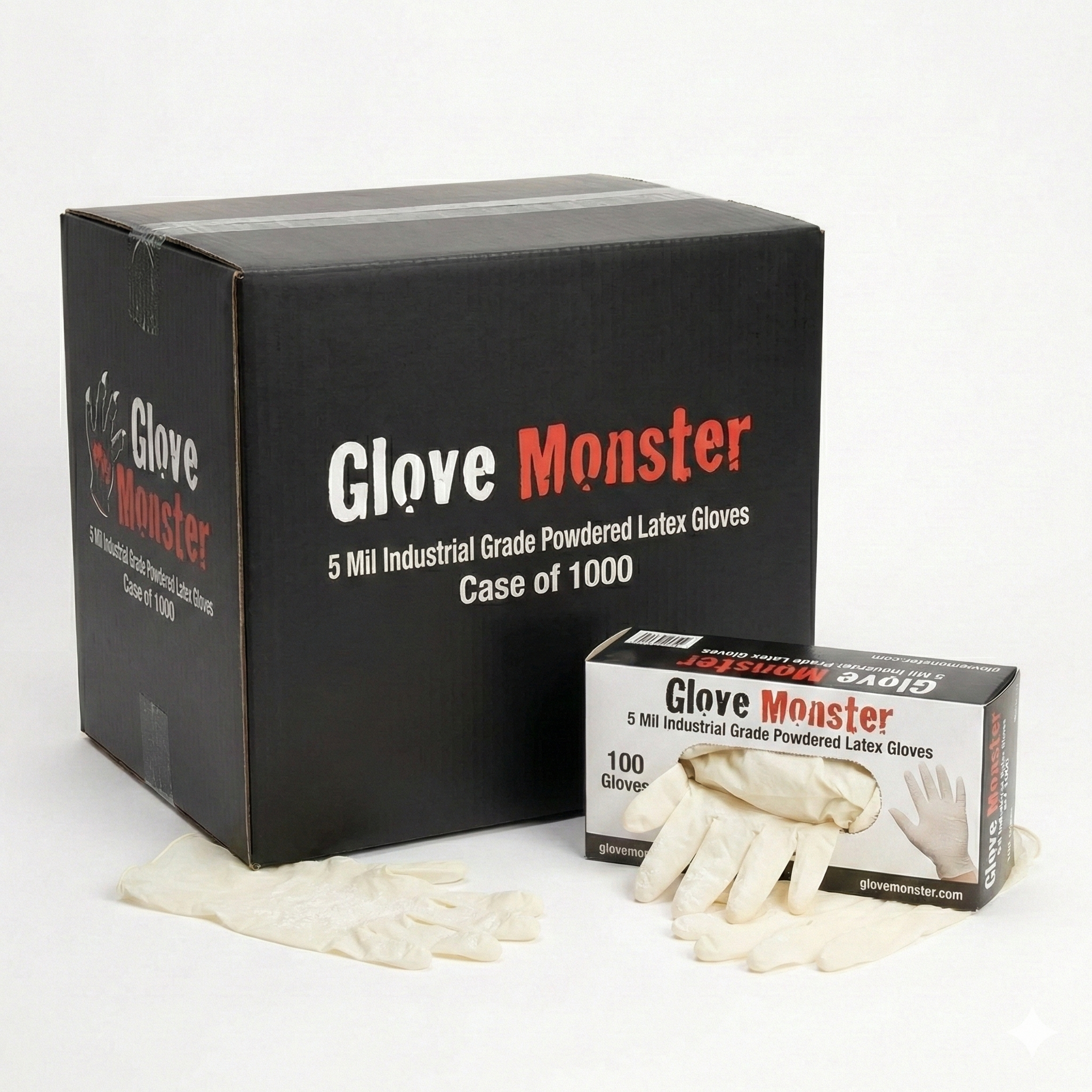 5 Mil Powdered Latex Gloves, Case